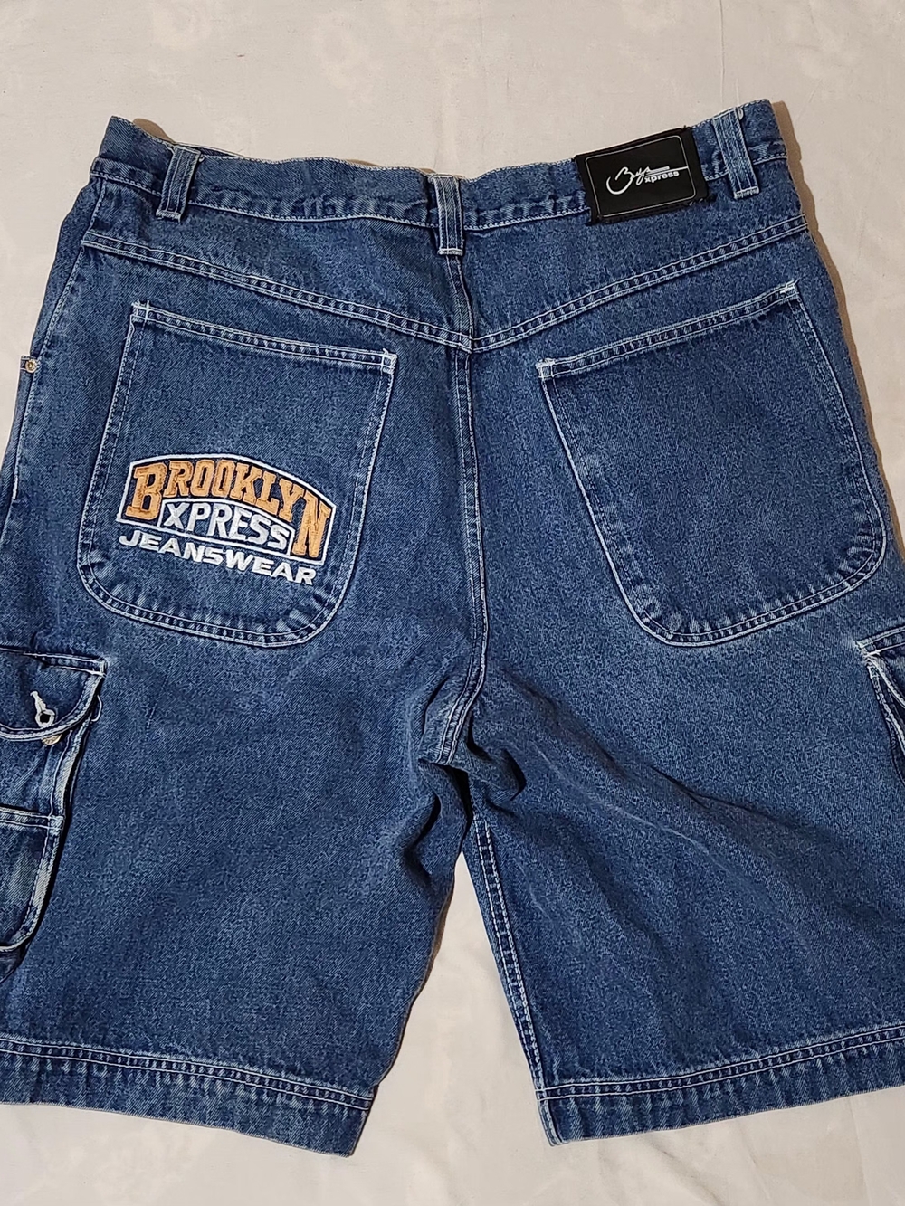 Brooklyn Xpress Embroidered Graphic Denim Jeans Mens Size 38